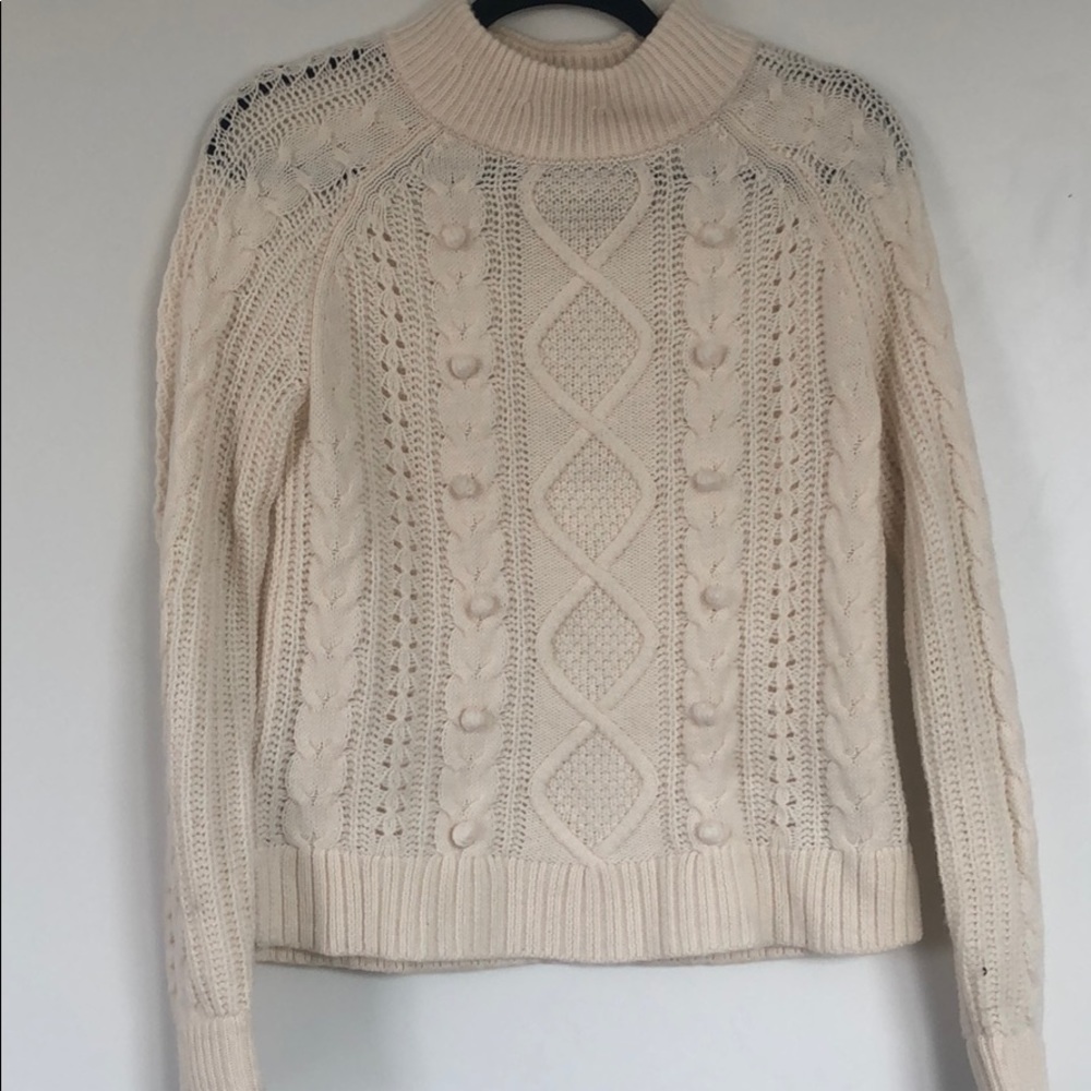 J.Crew cream holiday sweater